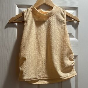 Elegant Yellow Sleeveless Top